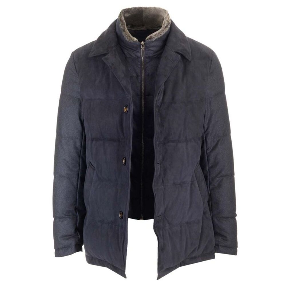 Al Duca D'aosta Men Leather And Wool Jacket